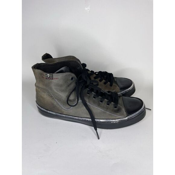 7 for all mankind Chukka Boots Men Size 11.5 Green Leather - Picture 1 of 14